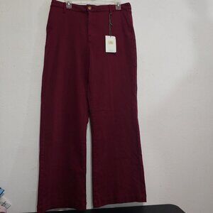 Cosmic Blue Love Pants Womens Size 32  Wide Leg Windsor Wine Stretch